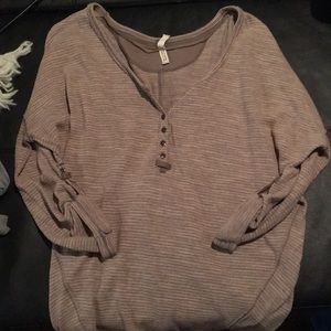 free people quarter sleeve top